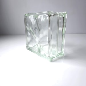 French Vintage Glass Block Vase