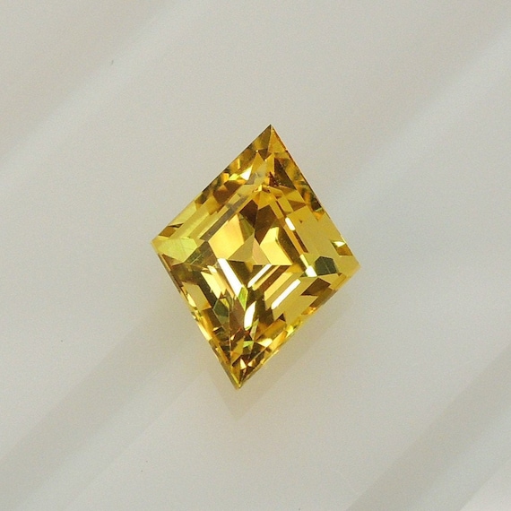 Canary Yellow Diamond Sapphire This Lemon Yellow Gem Cut to Degree to Compensate Weighs 1.26 Carat and Measures 6.7x8.9 Mm Etsy Australia