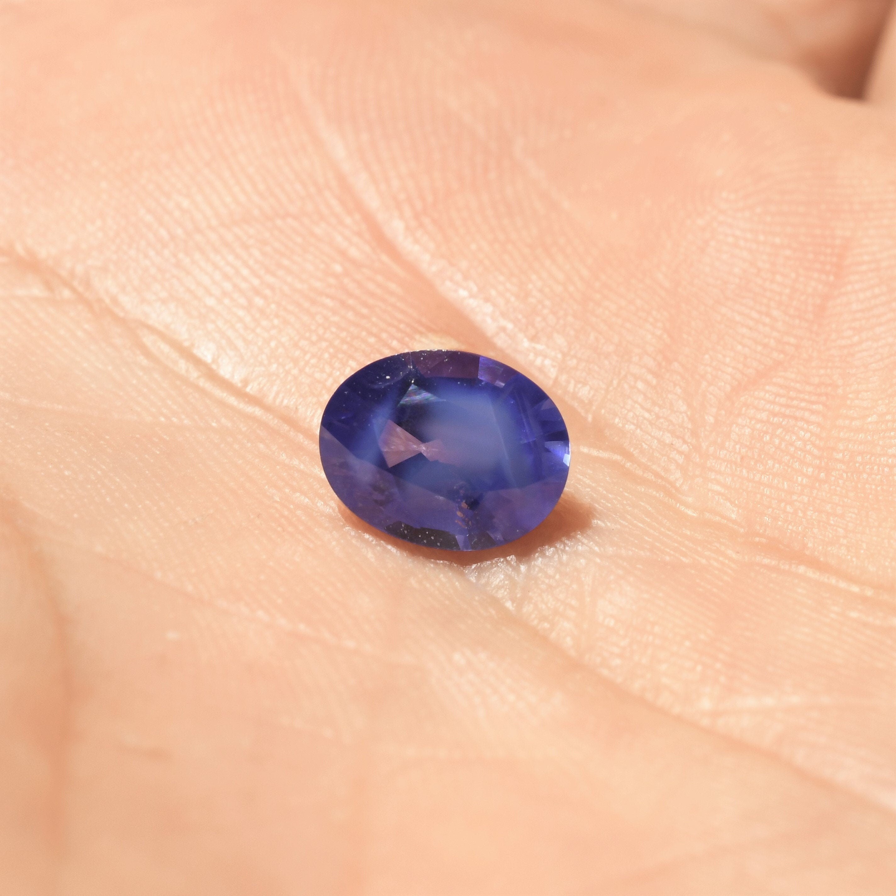 Oval Milky Medium Blue Sapphire 9x7 Mm, This Cloudy Stone