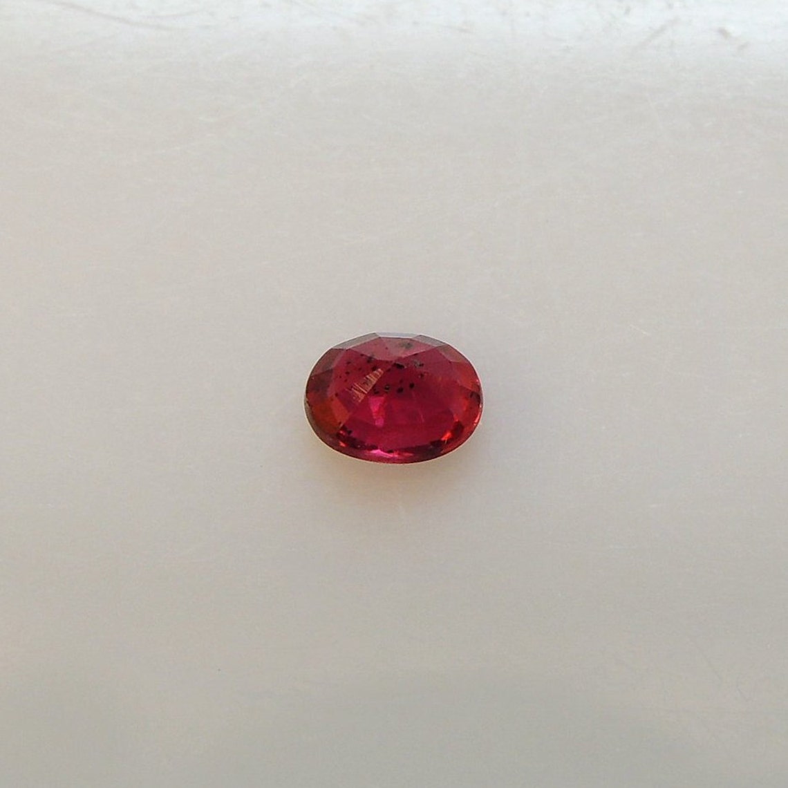 Small Ruby very red oval 3.7x4.7 mm this transparent gem Etsy