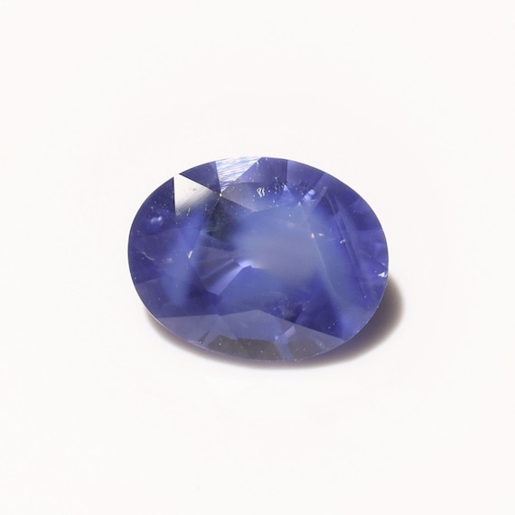 Oval Milky Medium Blue Sapphire 9x7 Mm This Cloudy Stone With a