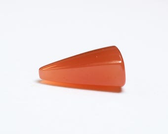 Bustamite cabochon conical 11x8 mm, this gem-quality collector's stone weighs 3.54 carats and comes from South Africa