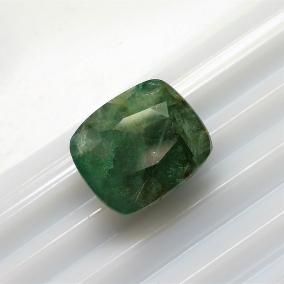 Natural Untreated Emerald Cushion 15x13 Mm, This Huge Forest
