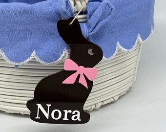 Easter Basket Tag | Personalized Easter Basket Name Tag | Chocolate Easter Bunny Tag