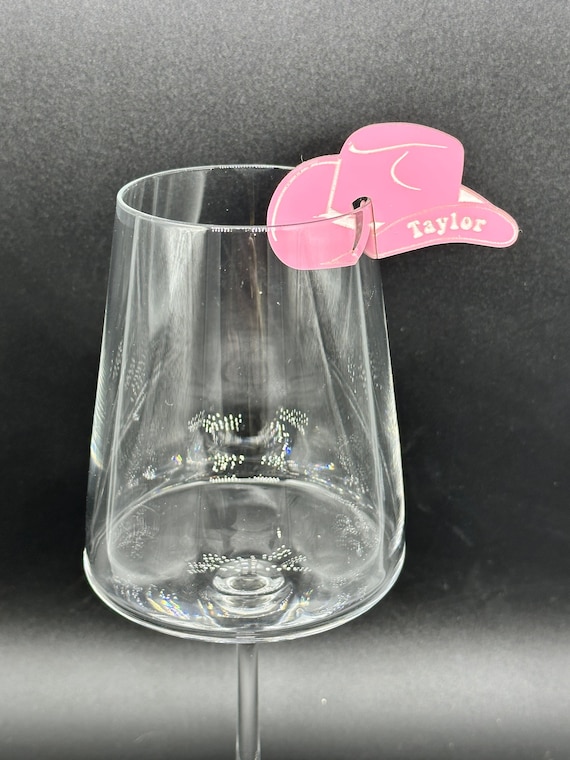Western Hat Drink Charm | Cowgirl hat drink marker | Bachelorette disco cowgirl