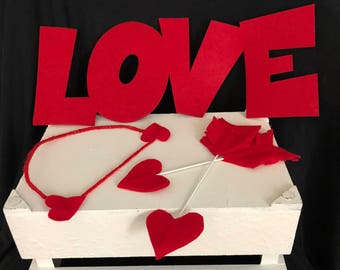 Valentine's Day Photo Prop Set