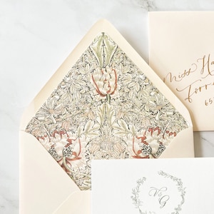 Provence Envelope Liner | Fine Art Floral Outdoor Garden Wedding Invitations