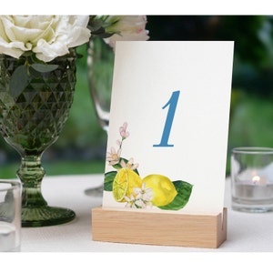 Positano Wedding Table Number | Watercolor Lemon Wedding Table Number, Amalfi Coast Wedding