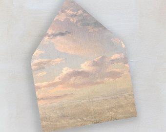 DIGITAL Sunset Clouds Envelope Liner | Fine Art, Oil Painting Digital File