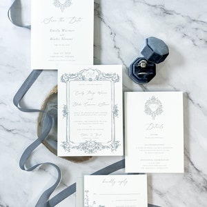 Versailles Wedding Invitation Set | Elegant, Ornate, Fine Art, French Baroque Wedding