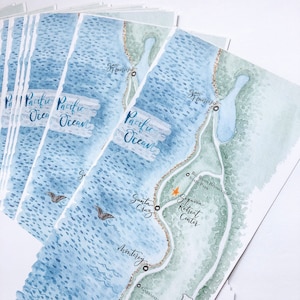 Custom Watercolor Wedding Map - Etsy