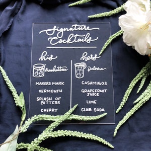 Custom Acrylic Wedding Signage with Hand Lettering image 3