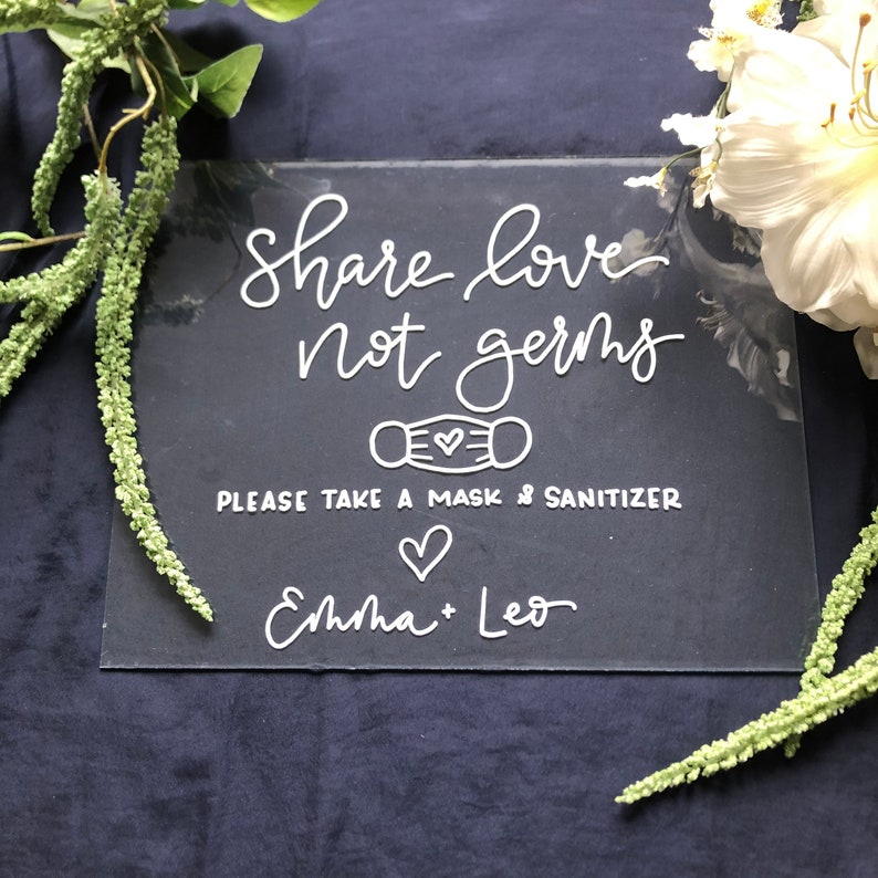 Custom Acrylic Wedding Signage with Hand Lettering image 8