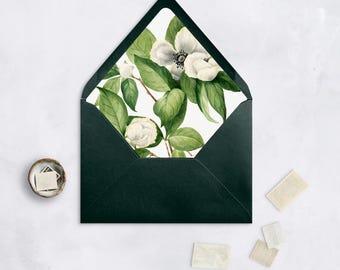 Anemone Flower Bouquet Envelope Liner | Fine Art, Oil Painting, Garden Envelope Liner