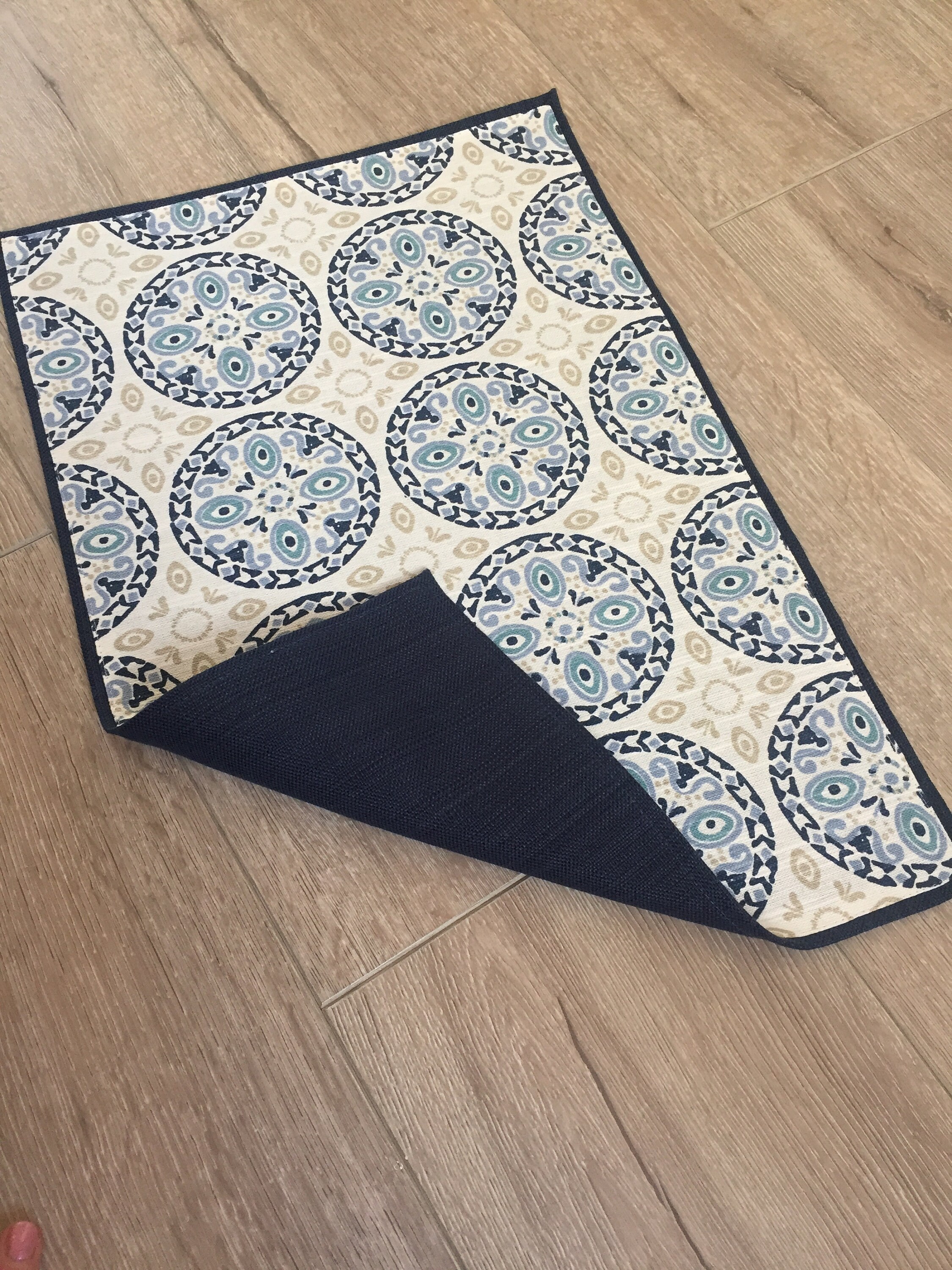 Modern table mats in cotton fabric geometric block print Etsy 日本