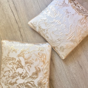 Foil design on cotton, golden , cushion covers, indian design, 16x16