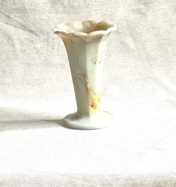 Art Déco Glas Vase Steinoptik