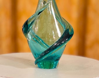 Jarrón de diseño, turquesa, años 60