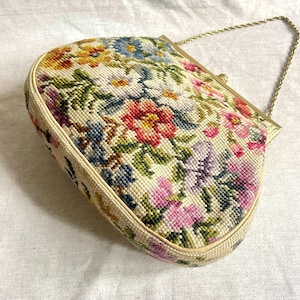 Vintage Tasche Stickerei Gobelin
