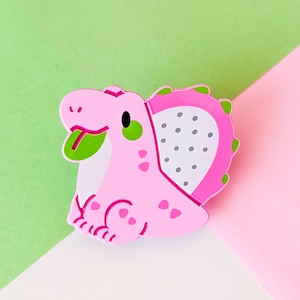 Dragonfruit Dimetrodon Enamel Pin