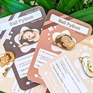 Ball Python - Tiny Reptile Enamel Pins