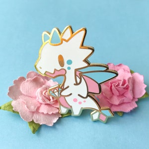 Trans Pride Dragon Enamel Pin