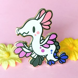 Genderfluid Pride Dragon Enamel Pin