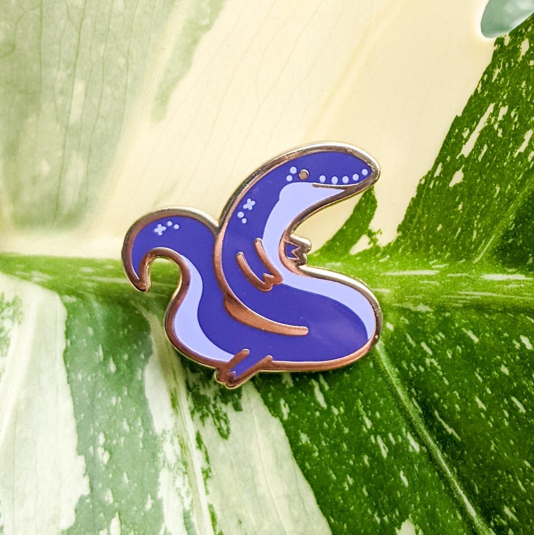 Two-toed Amphiuma - Mini Amphibian Enamel Pins - Etsy