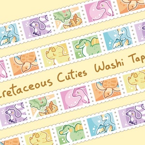 Cretaceous Cuties Stamp Washi