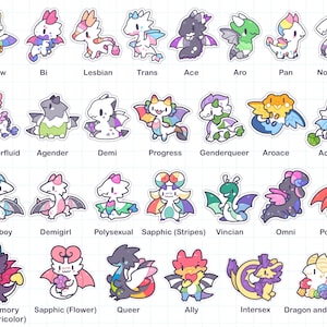 Pride Dragons Stickers