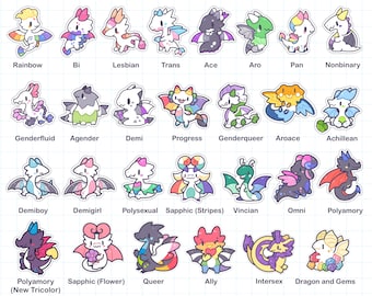 Pride Dragons Stickers