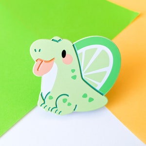 Lime Dimetrodon Enamel Pin