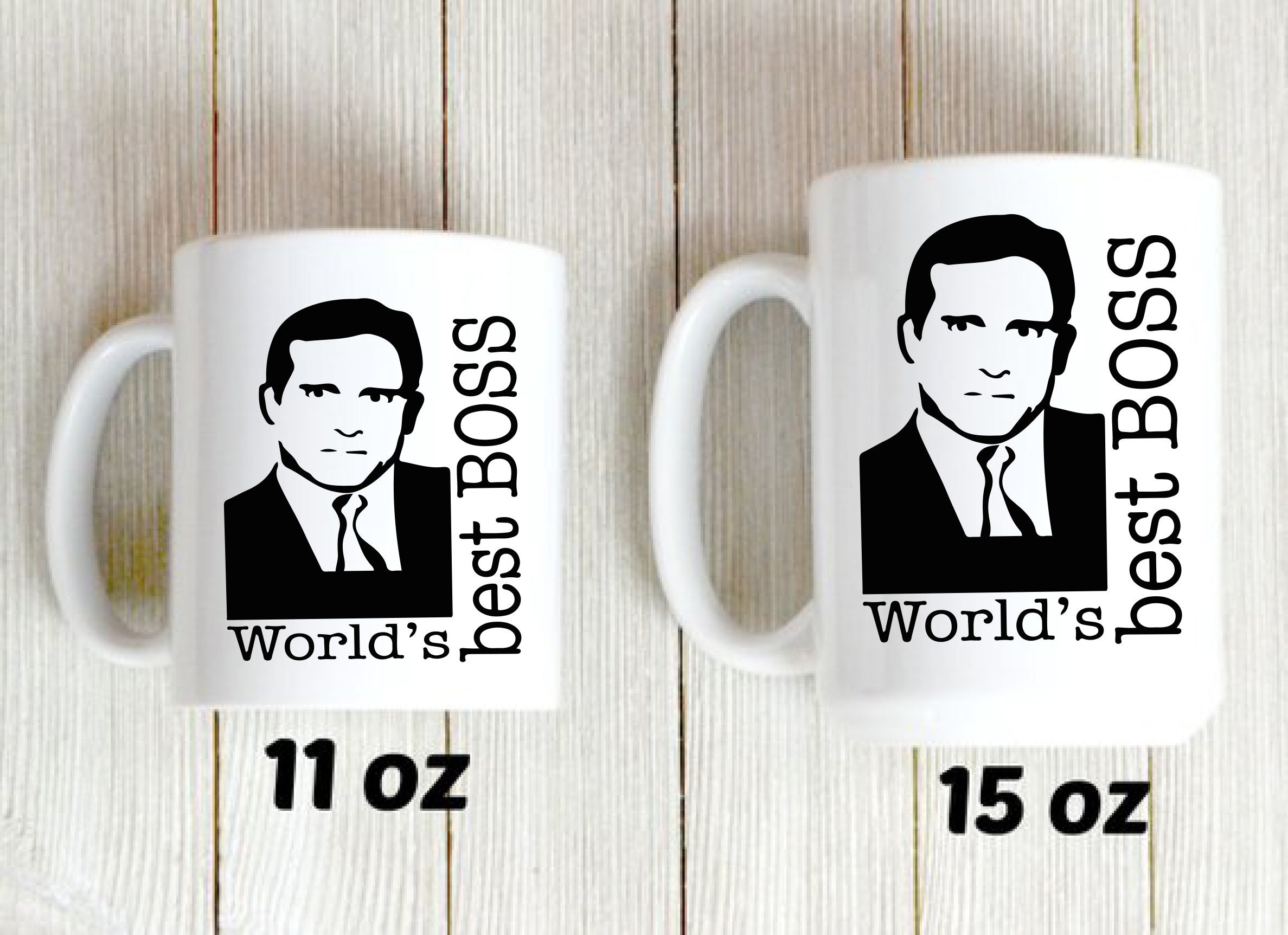 Worlds Best Boss Mug the Office Mug World's Best Boss Etsy UK