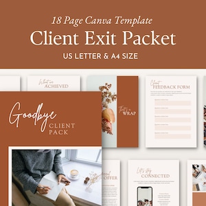 Client Goodbye Template for Canva | 18 Pages Editable Business Offboarding Guide | Customizable Marketing Book | Services Pricing Packet