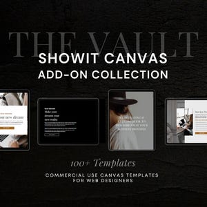 Showit Canvas Template Vault, Showit Website Canvas Add Ons für Designer und Business Besitzer, White Label Website Canvas Kit für kommerzielle Nutzung