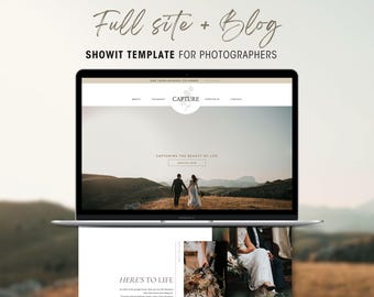 Plantilla de sitio web Showit, tema de sitio web estético para fotógrafos, diseño web bohemio elegante para fotografía, creativos y blogueros
