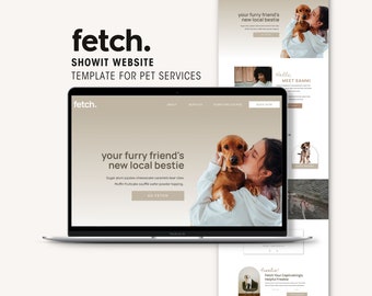 Showit Website Template: Dog Walker, Pet Services, Serviced Based Web Design