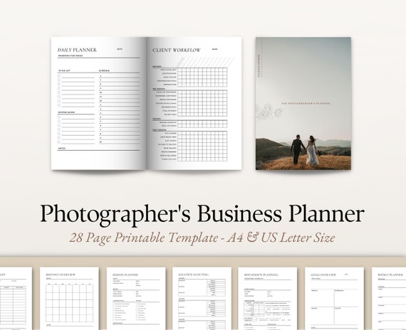 Photographer's Business Planner: Client Workflow & Budget Tracker (PDF Download)