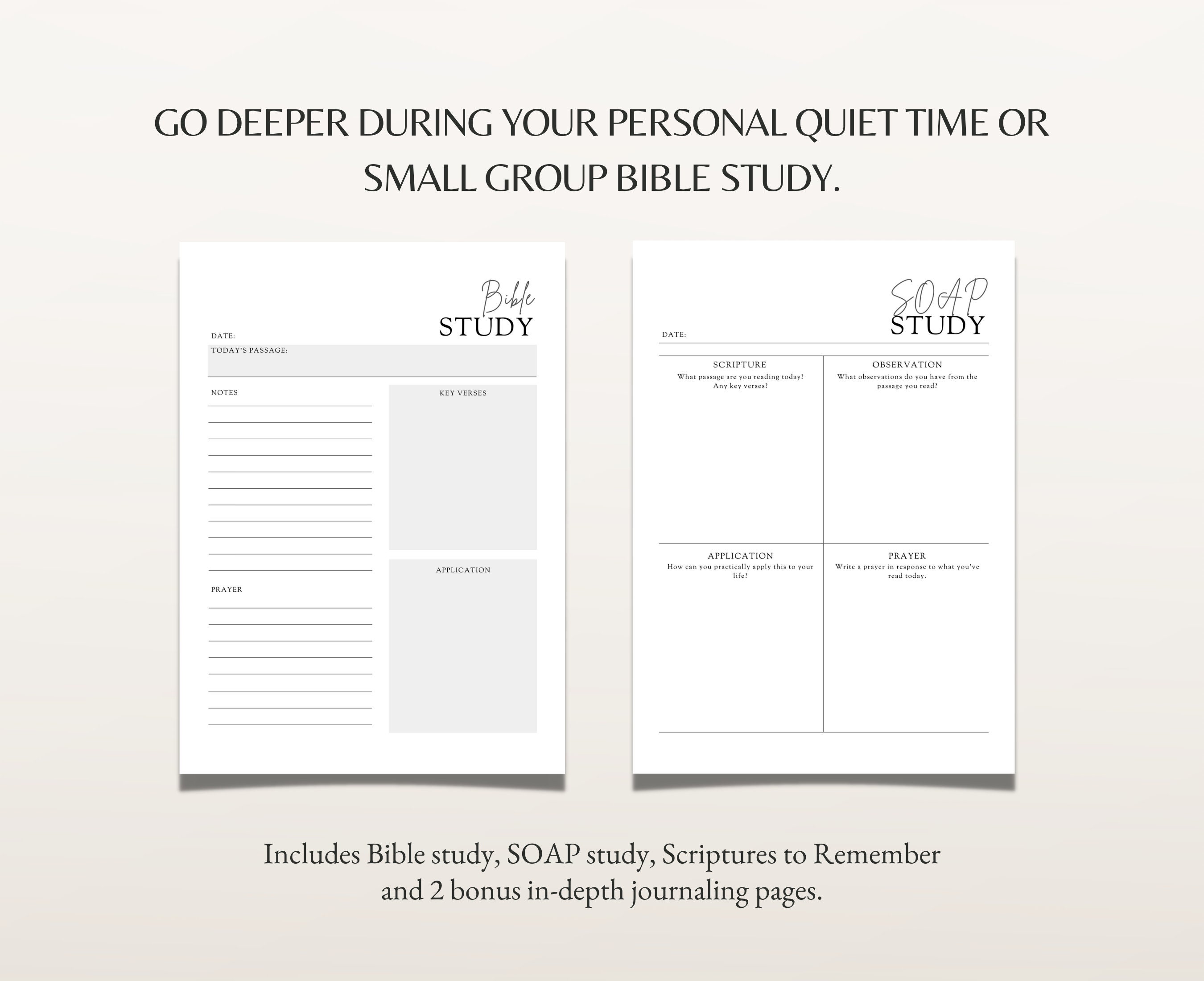 Bible Study Printable Planner - Intentional Hospitality