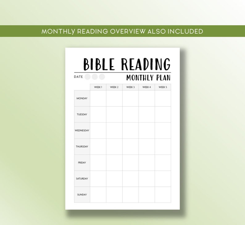 Devotional Planner Inserts Bold Weekly And Monthly Bible Etsy