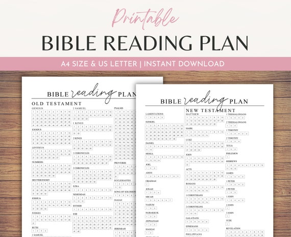 Bible Reading Tracker Printable Chapter by Chapter Checklist - Etsy