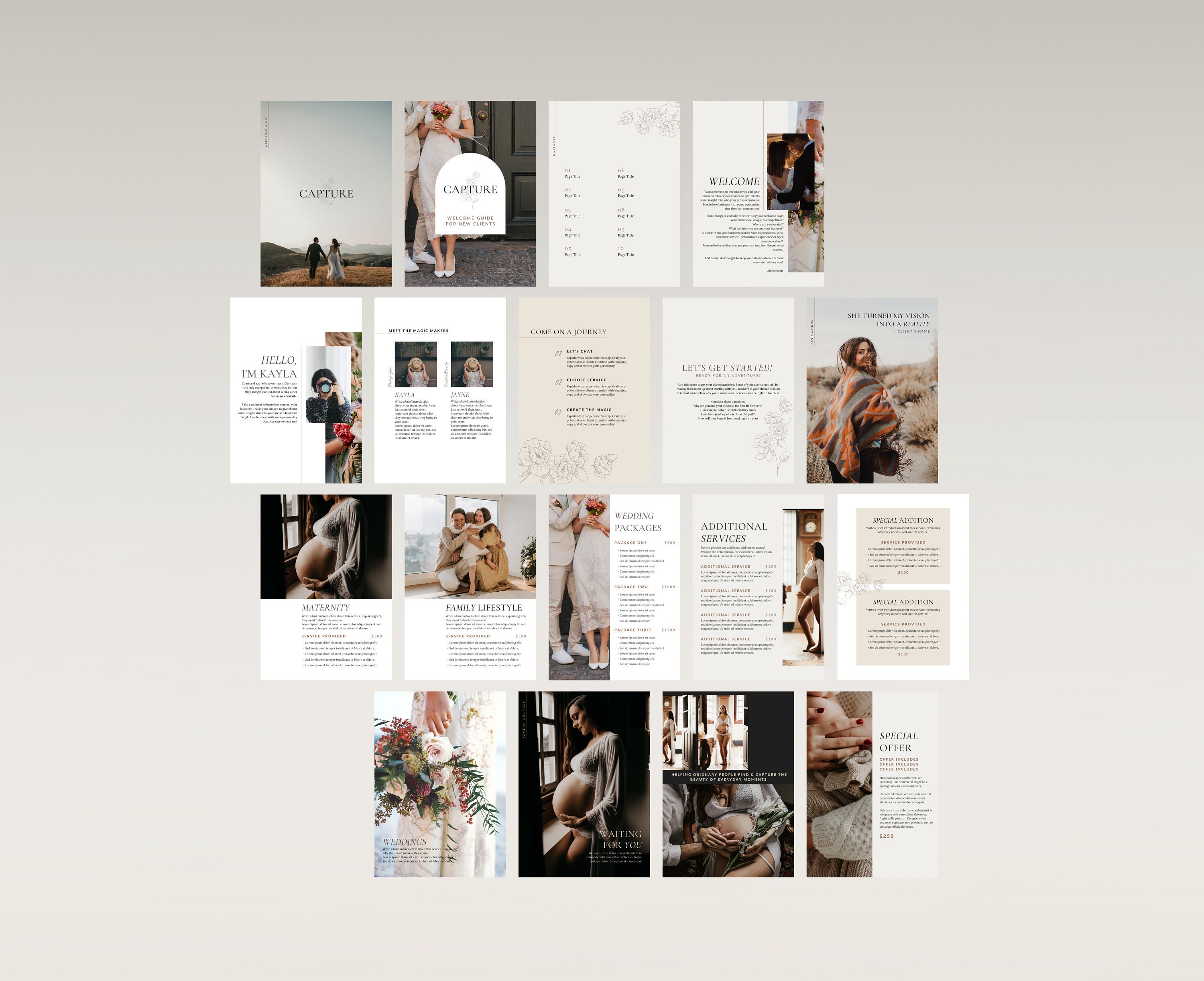 Photography Welcome Guide.pdf Photography Welcome Guide Canva Template Photographer Client - Etsy