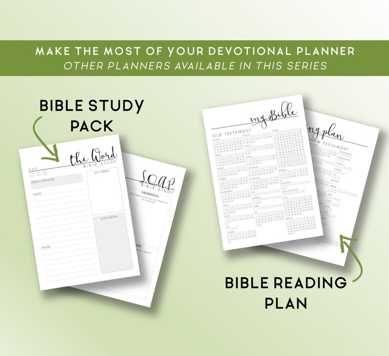 Devotional Planner Inserts Christian Weekly And Monthly Etsy