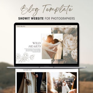 Showit Blog Website Template, Feminine Creative Website Theme, Elegant Boho Web Design for WordPress and Showit