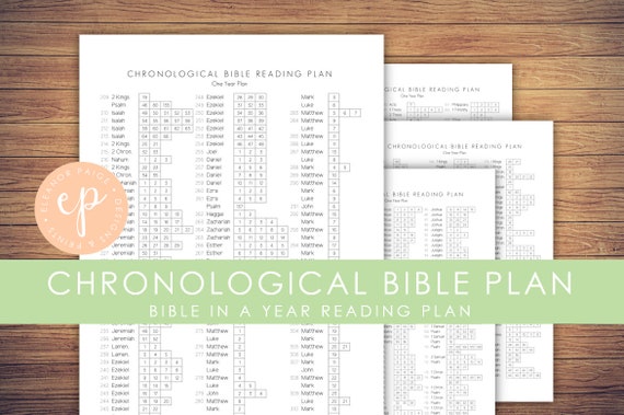 Read The Bible In A Year Chart Chronological