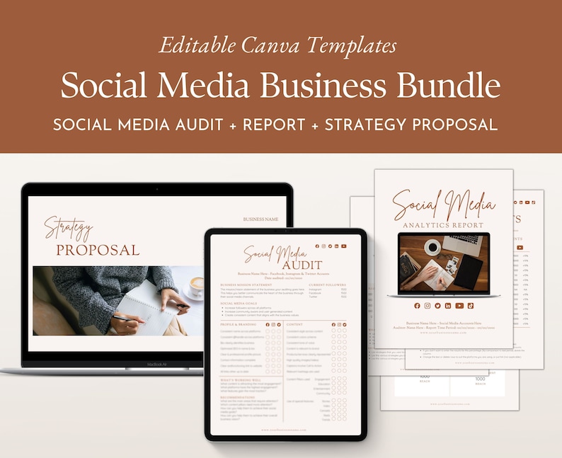 Social Media Managers Business Bundle with Audit, analyrics report and strategy proposal