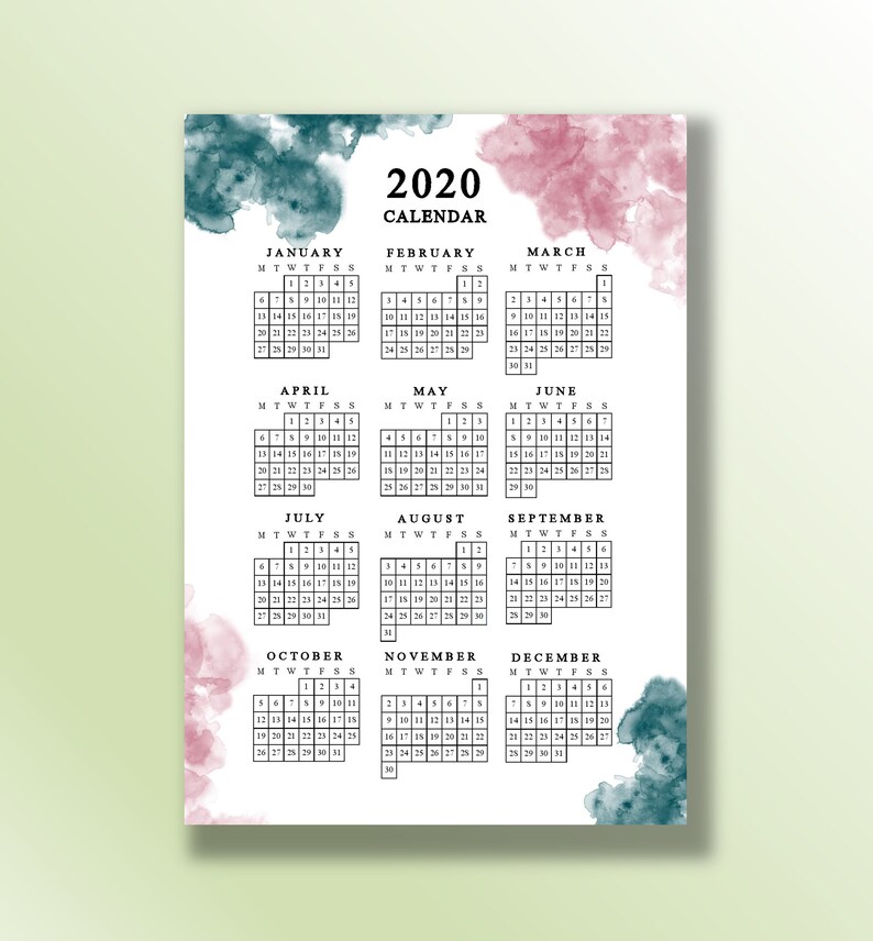 2020 Bible Verse Calendar Printable Christian Scripture Etsy 2020-bible-verse-calendar-printable-christian-scripture-etsy