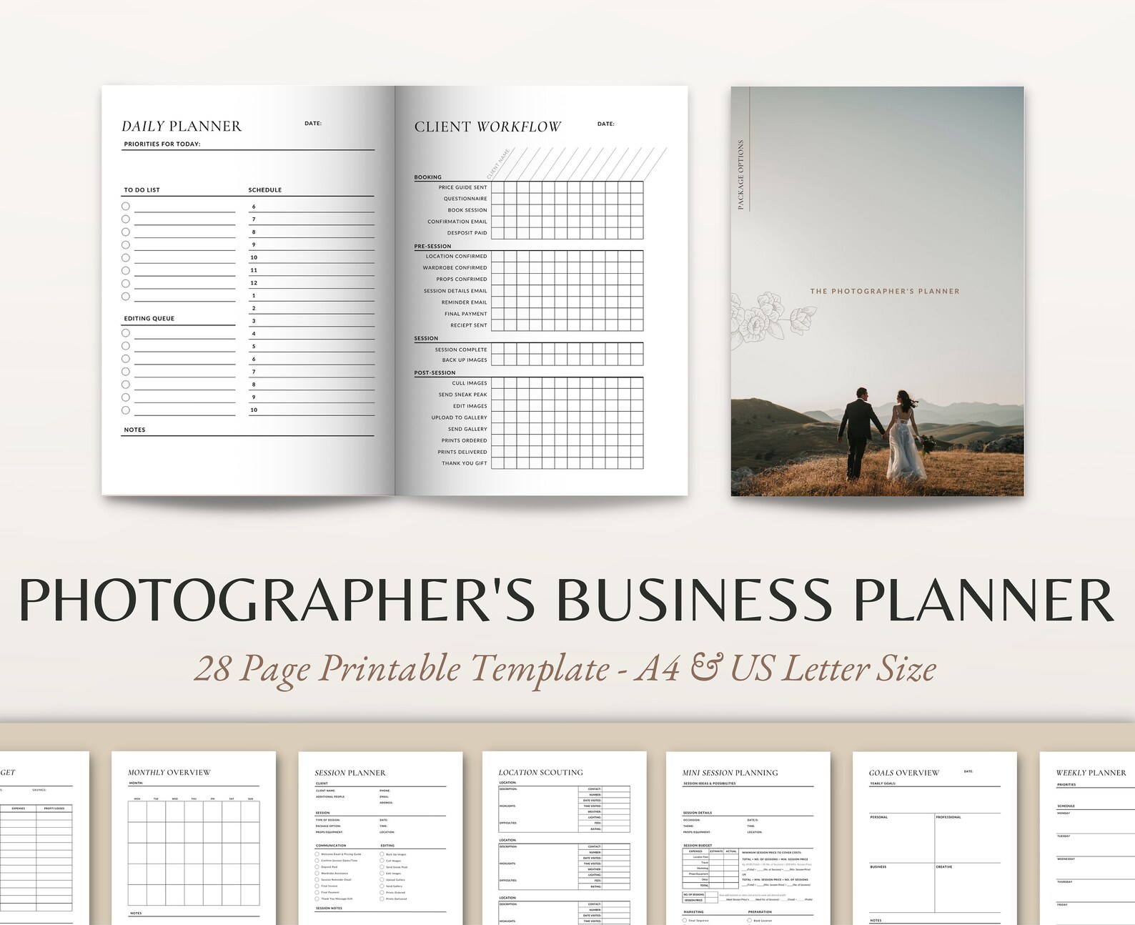 Photographers Printable Planner Photography Business &amp; - Etsy