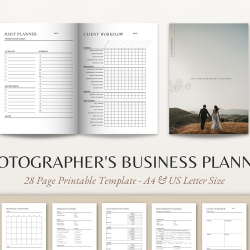 Photographers Printable Planner Photography Business &amp; - Etsy