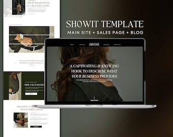 Divine Showit Website Template: Modern Minimalist Web Design